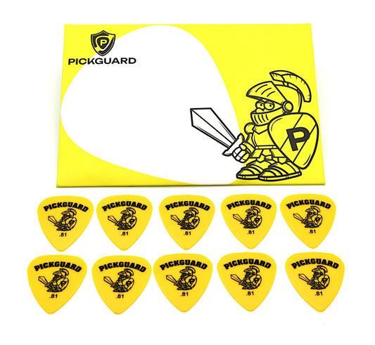 Guitar picks - Medium/light 0.81mm - Pack of ten - Free shipping